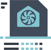 HouseRater energy rating service blower icon